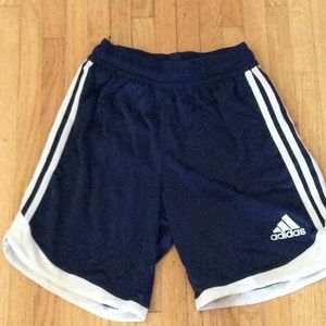 EZSH181130-4. Adidas navy and white gym shorts.